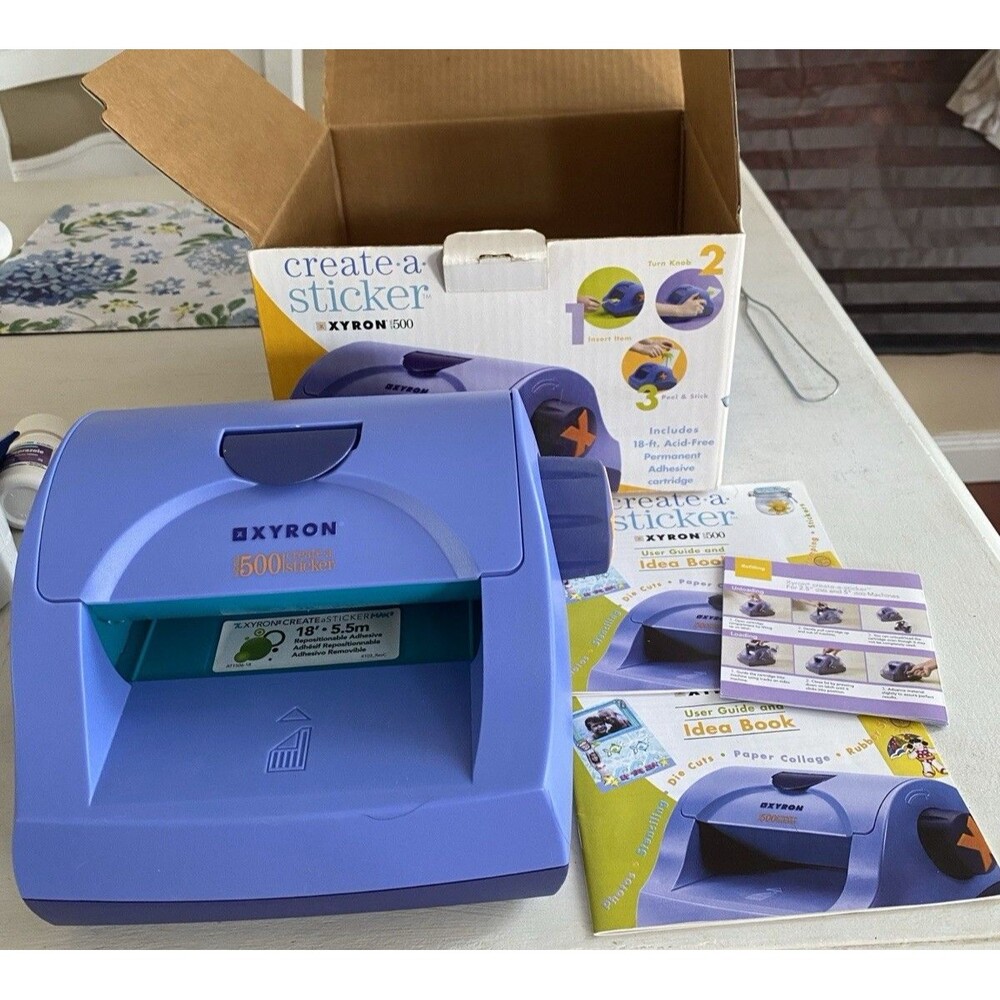 Xyron Create-A-Sticker Model 500 Sticker Maker Machine 5” Open Box Craft Tool